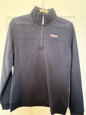 Vineyard Vines Navy Quarter-Zip Pullover Sweater